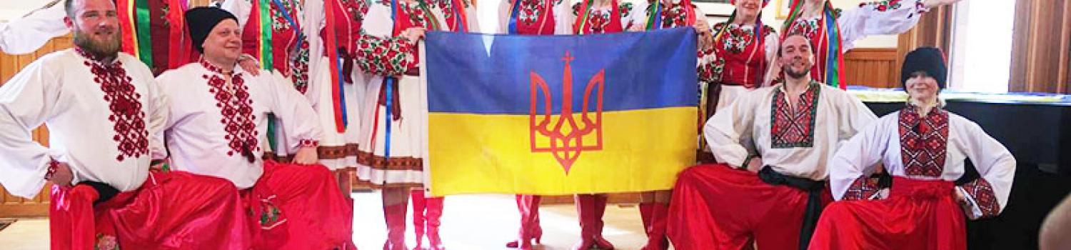 Photo of members of Ukranian Dancers USA